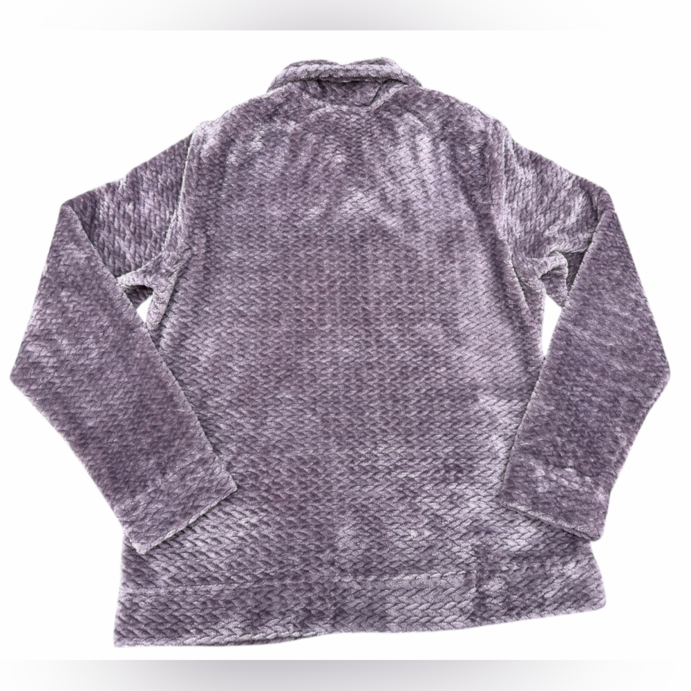 Free Country Plush Fleece Jacket Womens Medium Purple Full Zip Soft - Picture 2 of 5